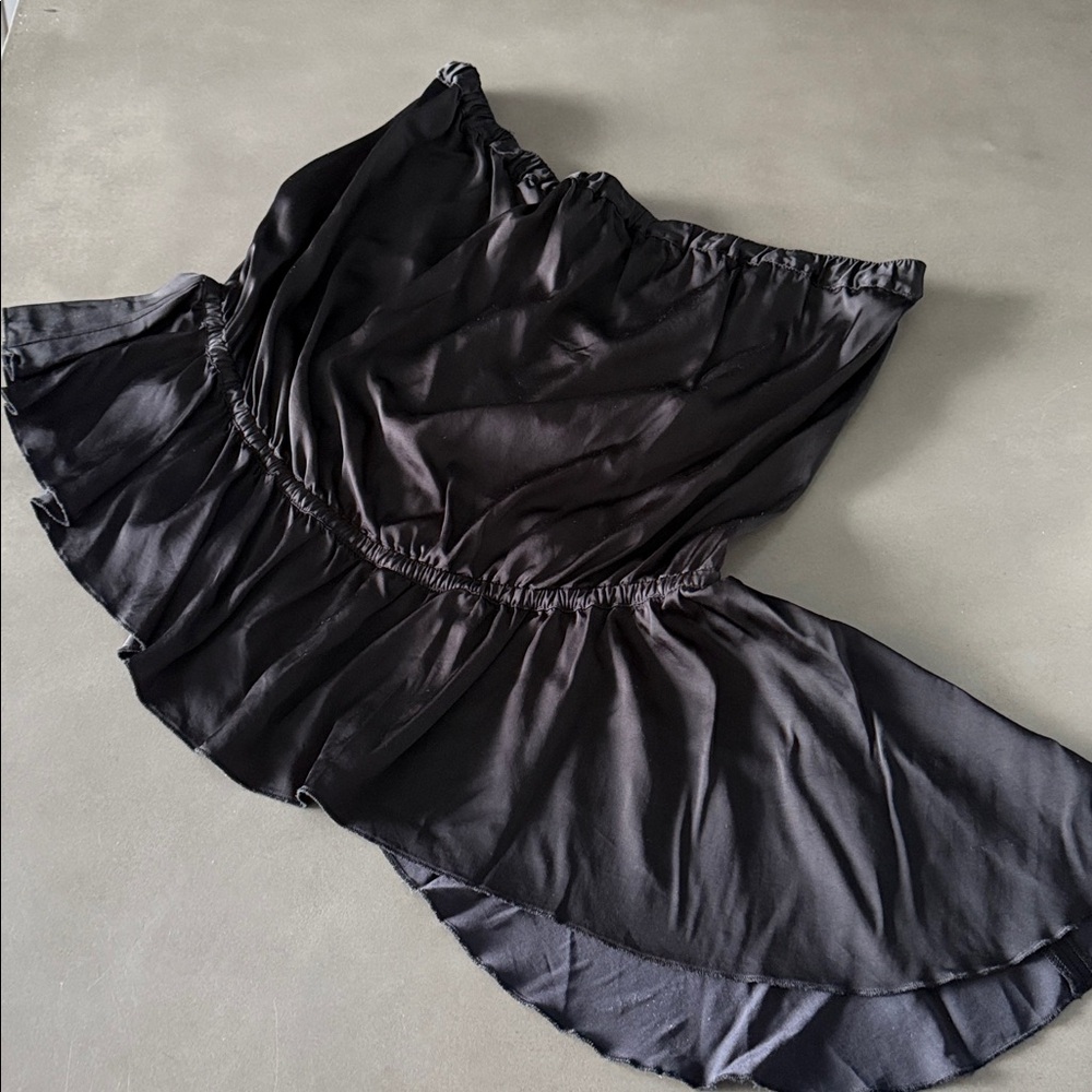 Seven for all mankind Strapless black tube top blouse Large